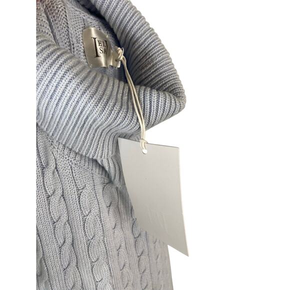 Helsa Shai Cable Knit Maxi Sweater Dress Turtleneck Merino Wool Cashmere Blend S - Picture 9 of 10